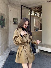 感短款风衣外套女小个子2025春秋季新款韩版收腰显瘦流行大衣