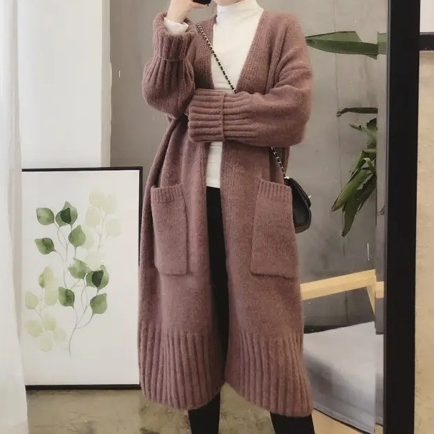 겨울 새로운 니트 스웨터 여성 맞춤형 카디건 재킷 긴 국경 유럽 및 미국 아마존