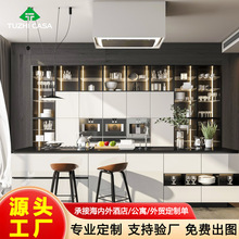 图志整体厨柜定制石英石一体台面家用厨房橱柜定制防刮花全屋定制
