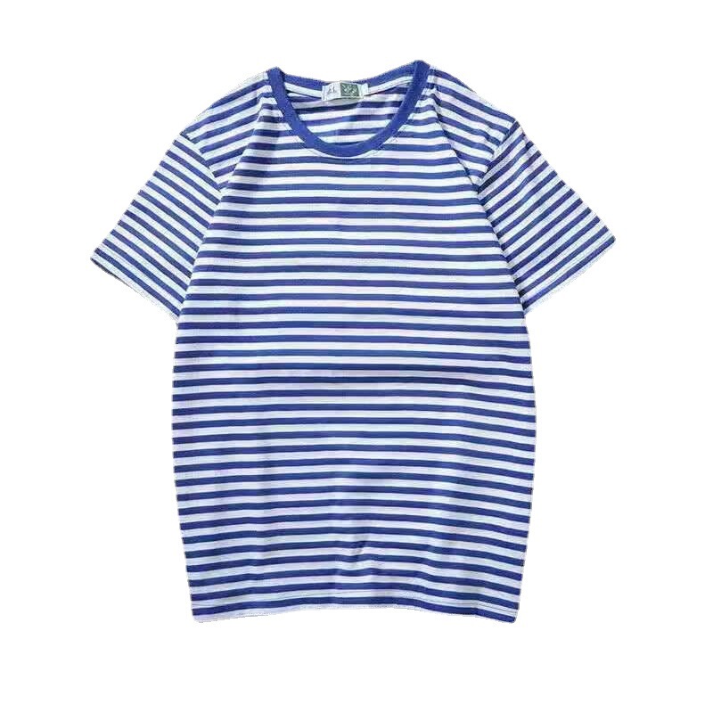 180g sea soul shirt crew neck short sleeve striped T-shirt men's Navy sailor suit activity shirt wholesale generation
