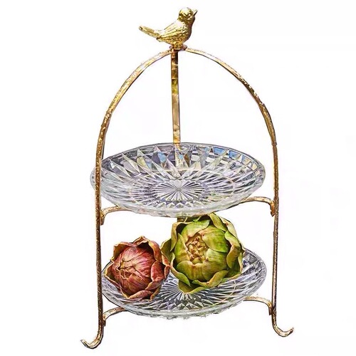 European and American coffee table decorations candy plate cake tray crystal fruit plate creative modern fruit plate living room home