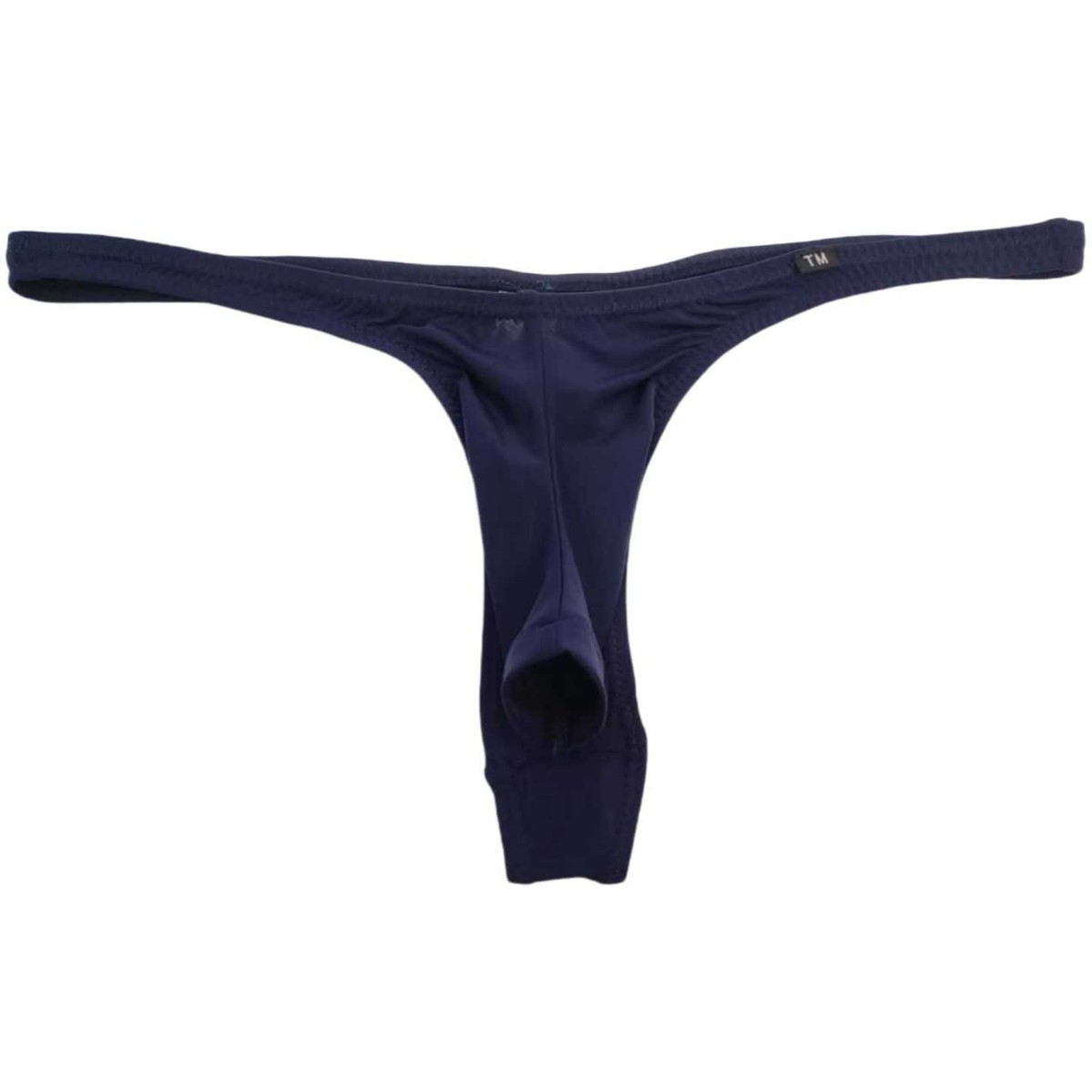 Men's Thong with Front Opening, Large Pouch, Low-Rise, Sexy Ice Silk, Breathable, Stretchy Men's Thong T-Back, No Need to Take Off
