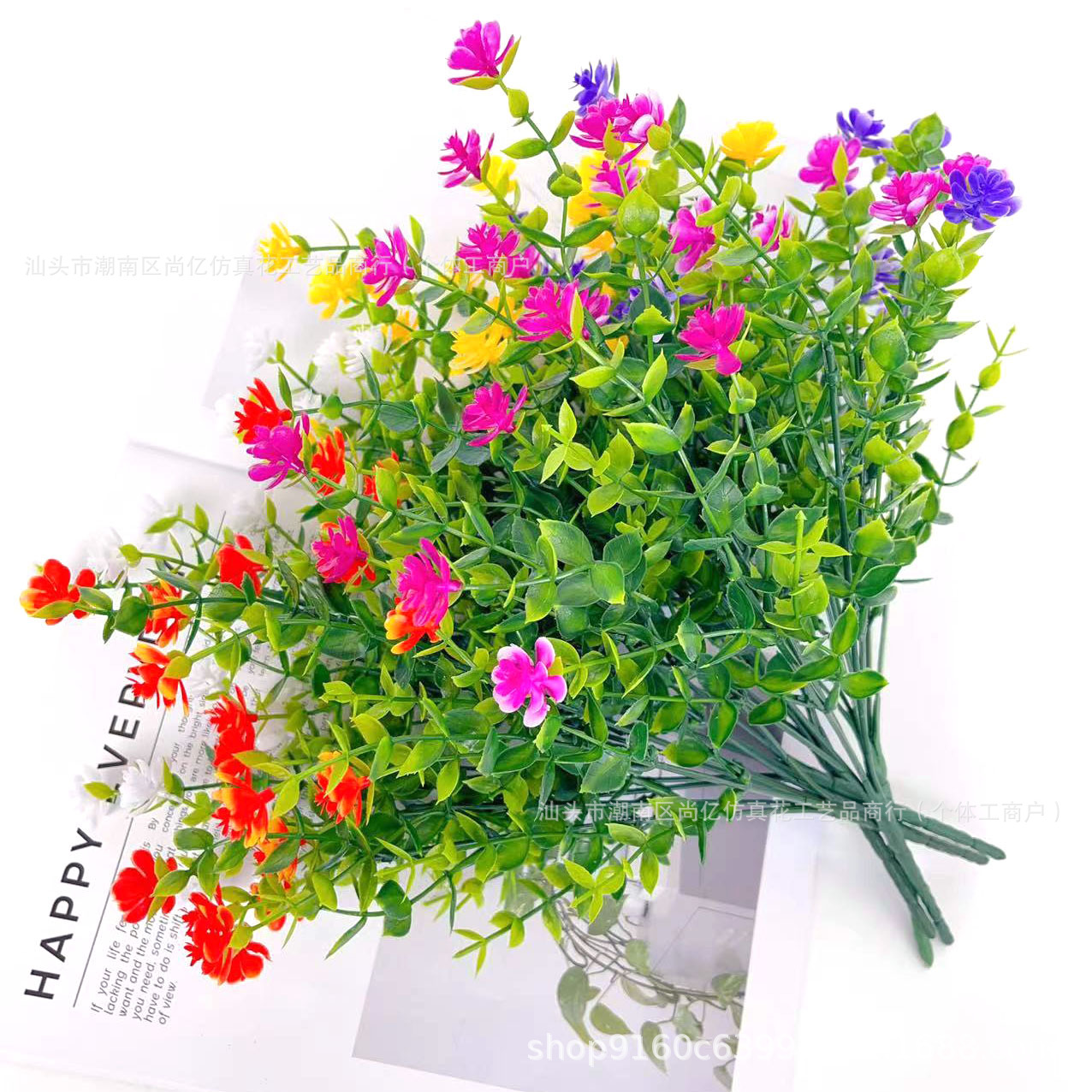 7 flores de plástico de camellia yucari rosa artificial mano de flores ramo de decoración para el hogar lote de flores de simulación ramo