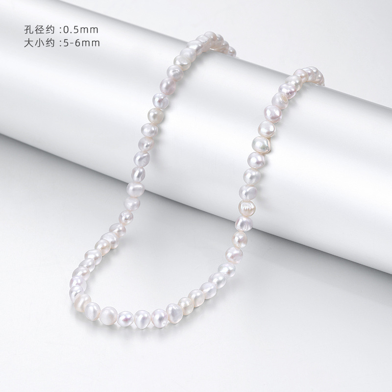 纯天然淡水珍珠散珠手工diy饰品配件手链项链有孔小米珠串珠配饰|undefined