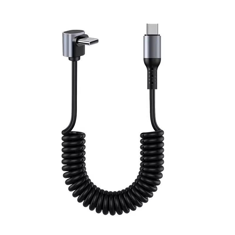 Cable DE DATOS retráctil de primavera 6A carga súper rápida para Huawei Apple 14 cable de carga del encogimiento del coche carplay