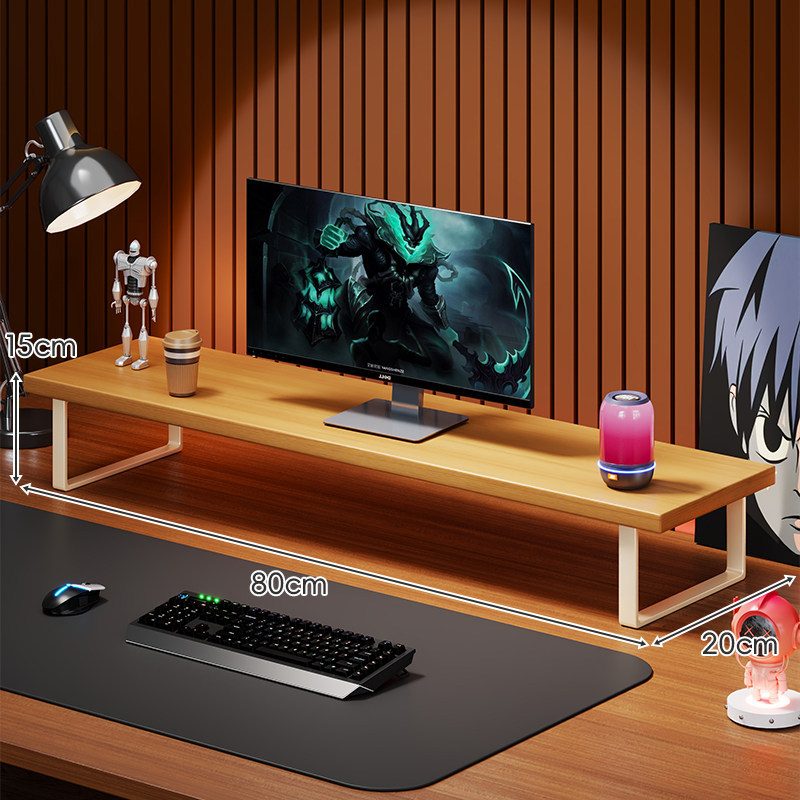 Soporte Elevador para Monitor de Computadora de Madera Organizador para Escritorio