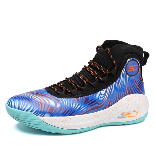 Summer basketball shoes men's high-top youth boots children's sneakers leather white shoes student sports shoes for men and women