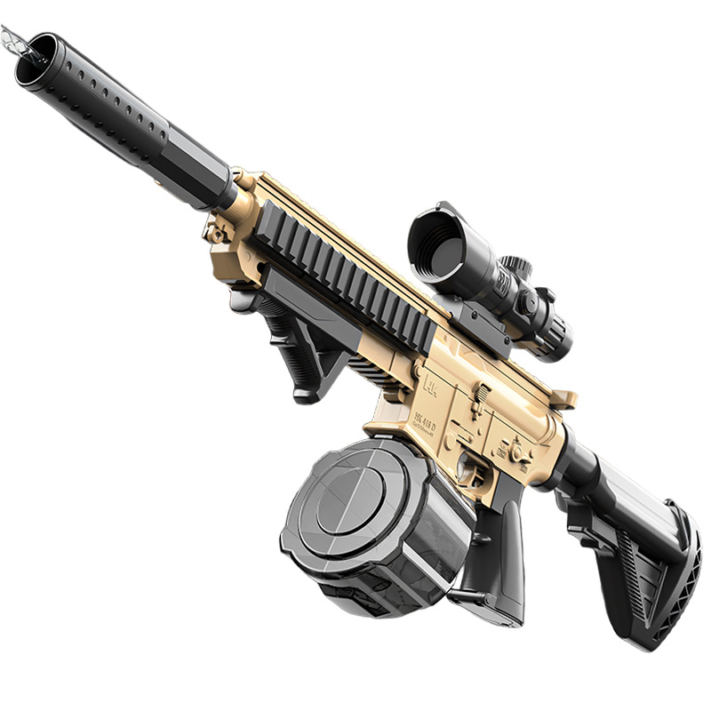 Transfronterizo 2025 pistola de agua eléctrica pistola de juguete de simulación de niños y niños carga batalla de pulverización de agua M416