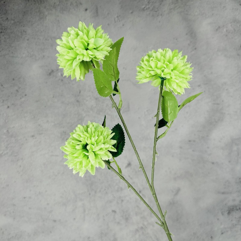 Crisantemo Artificial de 3 Cabezas, Crisantemo Ping Pong, Arreglo de Decoración para Bodas y Hogar, Hortensia, Diente de León, Adornos de Flores Artificiales al por Mayor