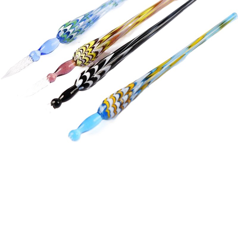 Creativo de vidrio de color DIP pen regalos empresariales nuevos productos exóticos regalos al por mayor para amigos varones