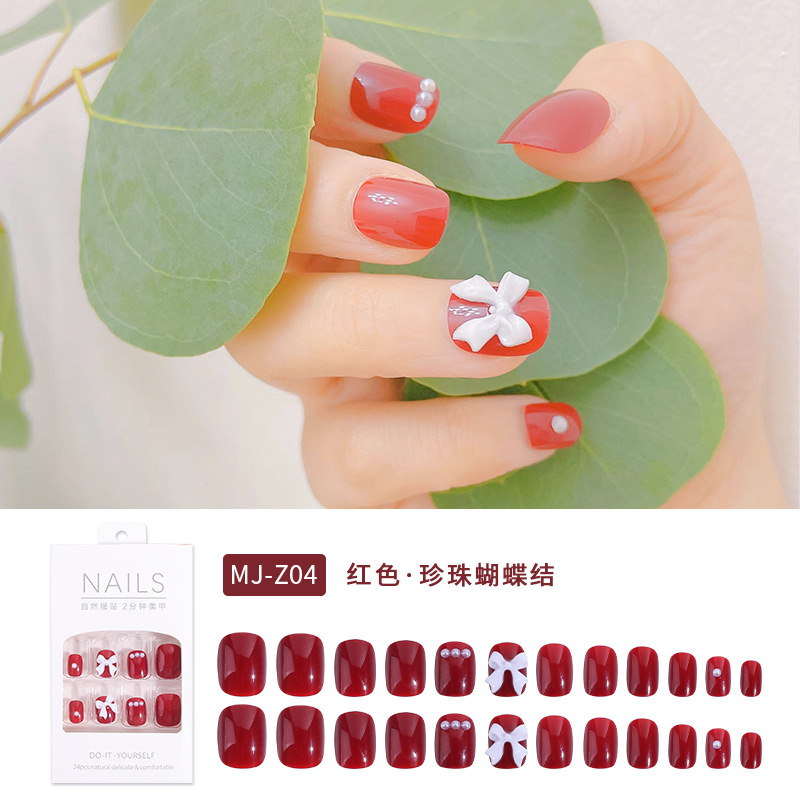 红色珍珠-蝴蝶结2