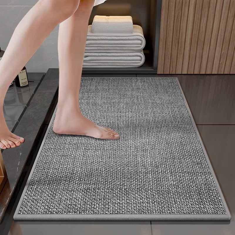 New Bathroom Absorbent Floor Mats, Bathroom Carpets, Non-Slip Toilet Foot Mats, Thickened Door Mats, Bathroom Door Mats