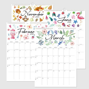 Cross-border 2025 English Calendar Coil Schedule Desktop Desk Calendar Countdown US Holiday Wall Calendar