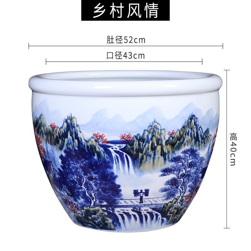 景徳鎮の陶磁器の水槽の金魚鉢の睡蓮の鉢のハスの花のかめの書画はかめの大きい水筒のたらいの客間の置物を収めます。|undefined