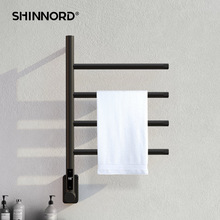 明暗装电热毛巾架烘干架代发浴室打孔置物架不锈钢电加热毛巾架