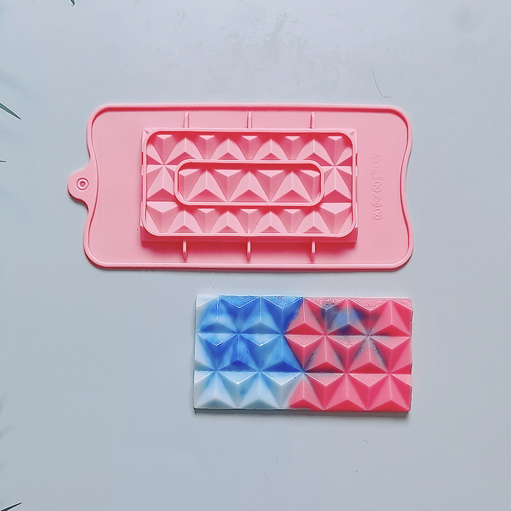 Triángulo chocolate 468 galletas molde de silicona pastel helado pudín molde de postre jabón utensilios de cocción
