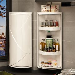 多機能回転ラックスパイスラック収納ボックスキッチン収納回転可能なスパイス二層ターンテーブルラウンド