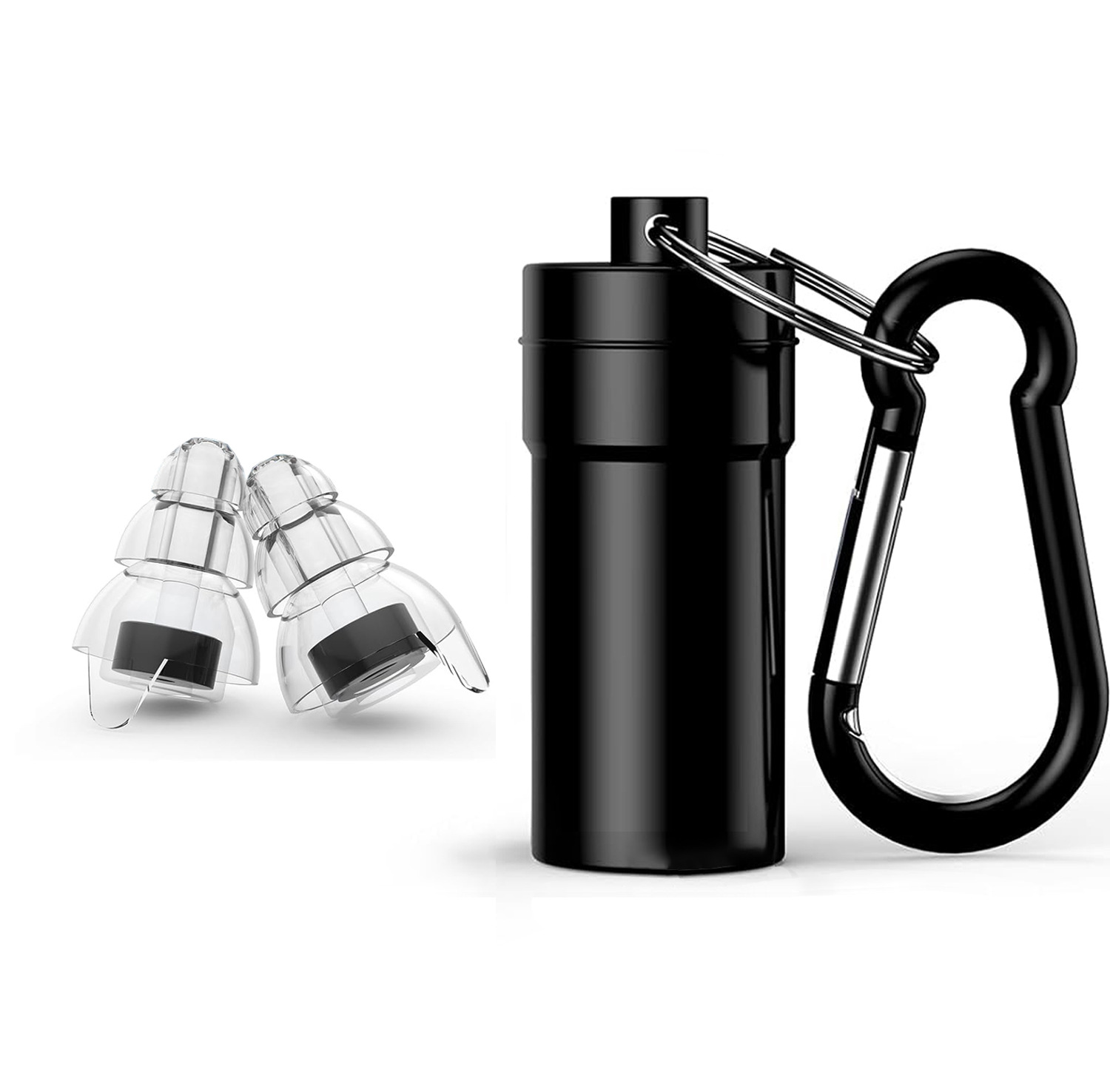 검은색 귀마개 + 검은색 알루미늄 병