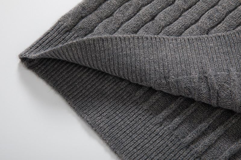 Men's Knitted Sweater With Half Zip And High Collar For Men_voghion.com