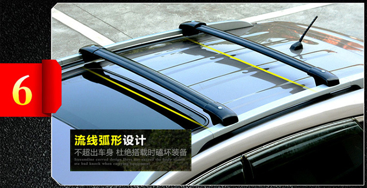 Car luggage rack off-road suv roof luggage rack crossbar aluminum alloy car travel rack frame load roof box