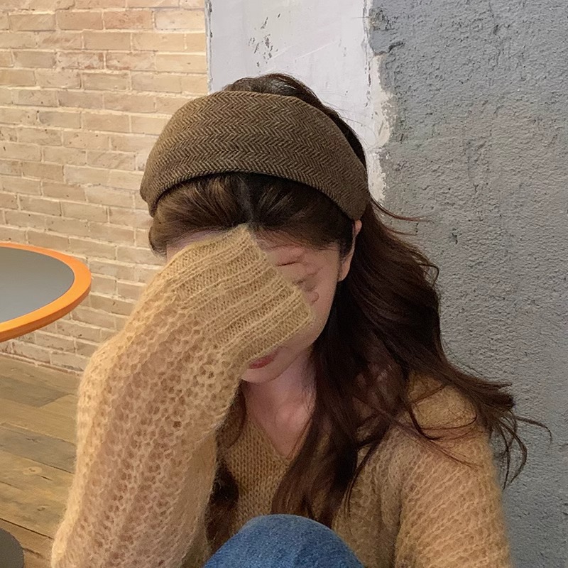 Traje de lana de alto cráneo natural material viejo dinero estilo ancho bandeja de cabello otoño invierno simple y universal tarjeta de cabello