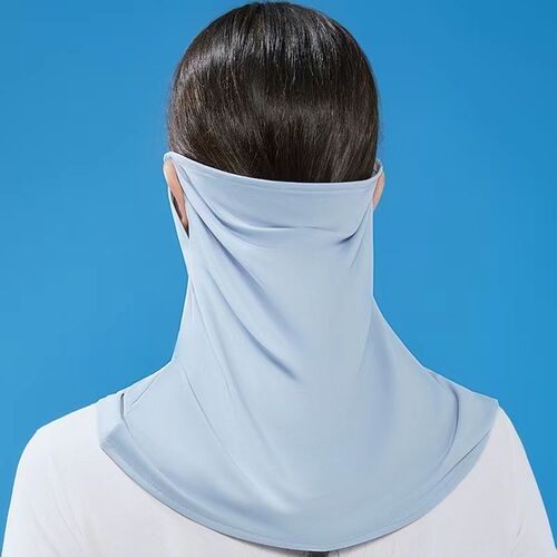Summer Ice Silk Sunscreen Face Mask for Men and Women, Full Face UV Protection Long Length Neck Gaiter, Cycling Scarf