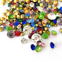 国贸A级玻璃尖底钻 SS2-SS12 彩色水钻diy贴钻饰品配件