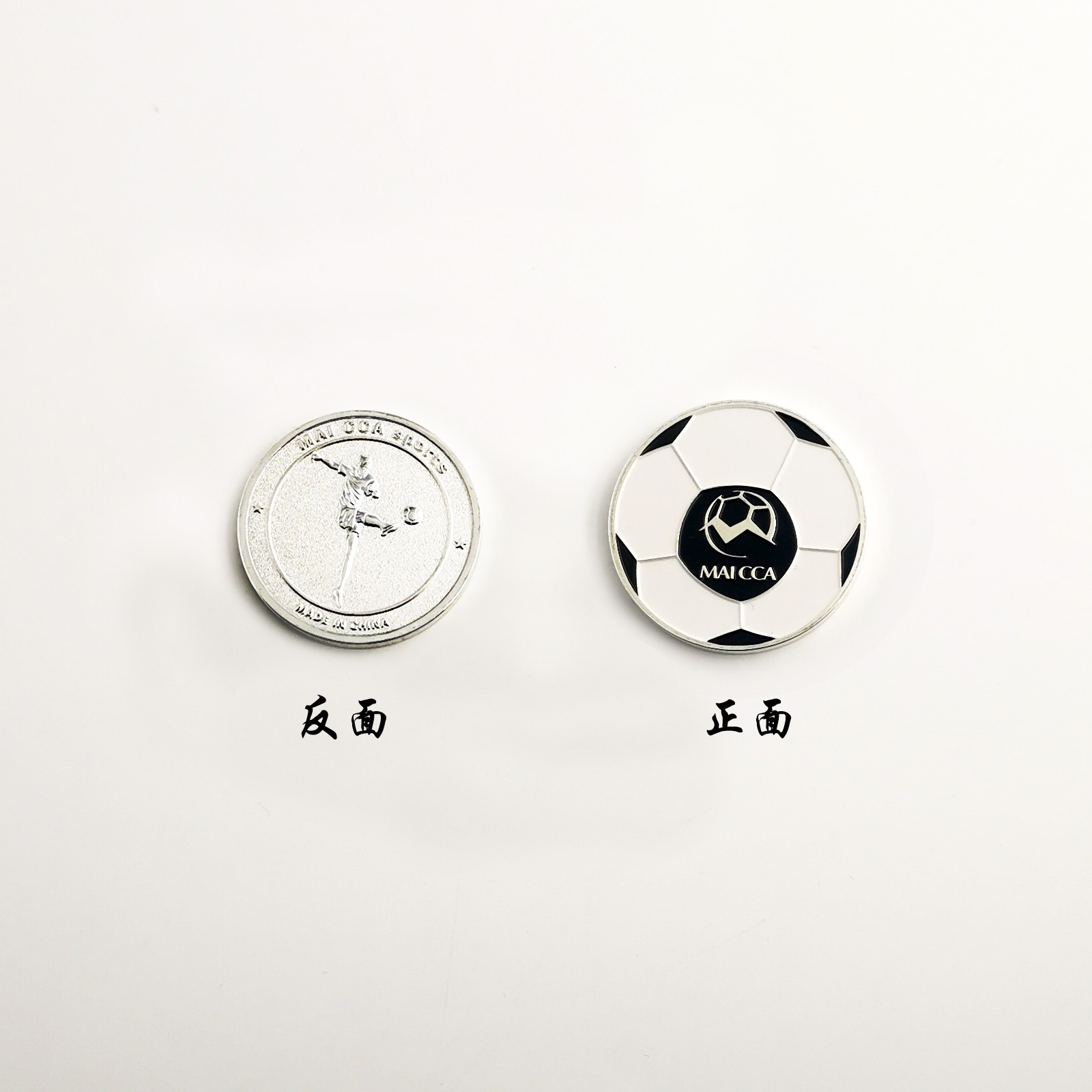 Escoger al por mayor árbitro personalizado entrenador fútbol bádminton entrenamiento de baloncesto selección de monedas laterales monedas conmemorativas de metal