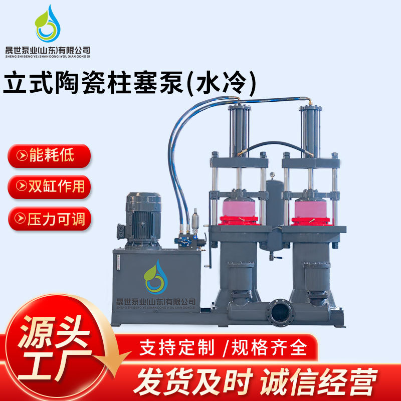 液压陶瓷柱塞泥浆泵生产厂家大流量立式陶瓷柱塞泵压滤机入料泵