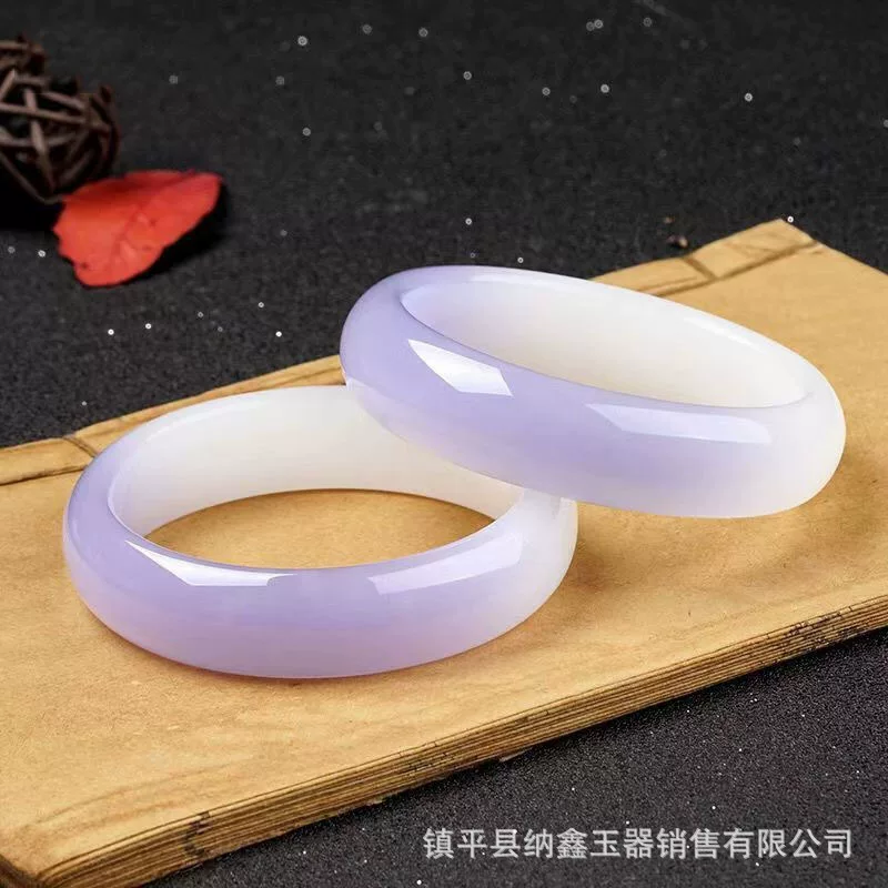 Purple emerald bracelet jade