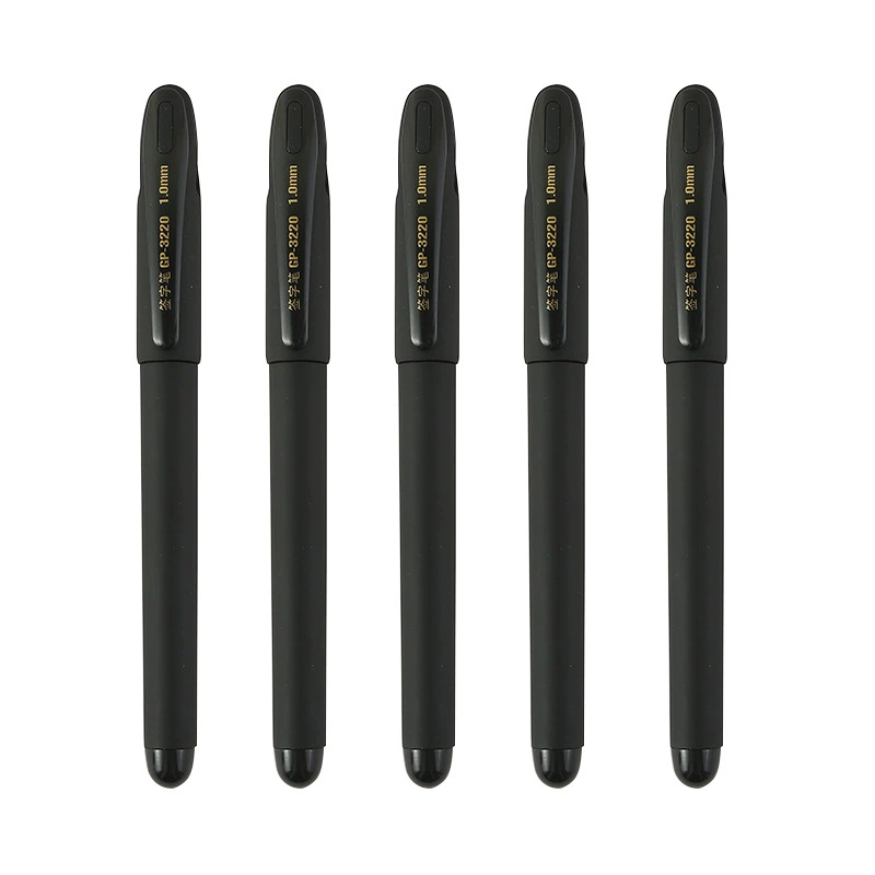 Matte rollerball pen, 1.0 mm tip, large-capacity black ink, smooth signature pen