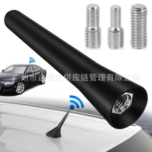 Avtomobil FM AM Qara 6.5 sm Mini Qısa Anten M4 M5 M6 Adapter