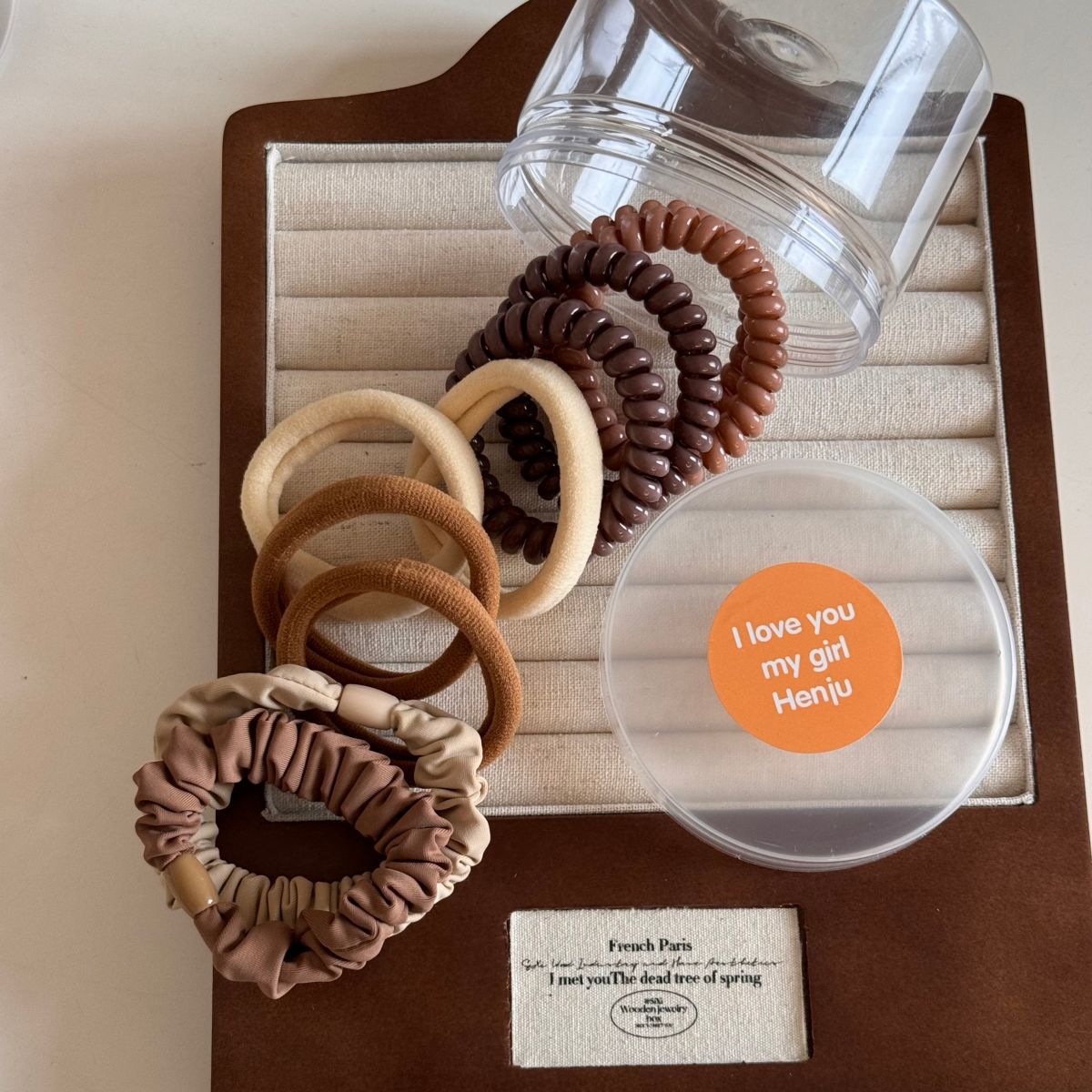 Diez piezas en caja simple doblado línea telefónica bobina de cabello 2024 nuevo versátil de alta elasticidad correa de correa duradera