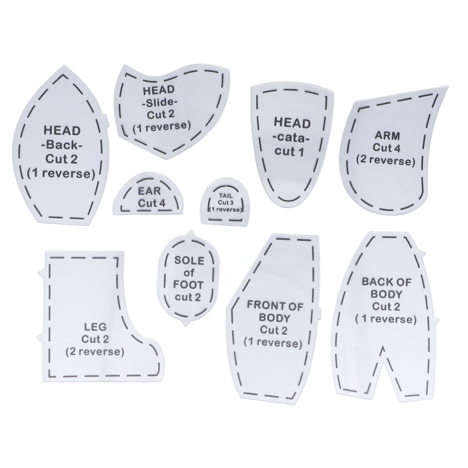 Conjunto de reglas Memory Bear Template Ruler Set
