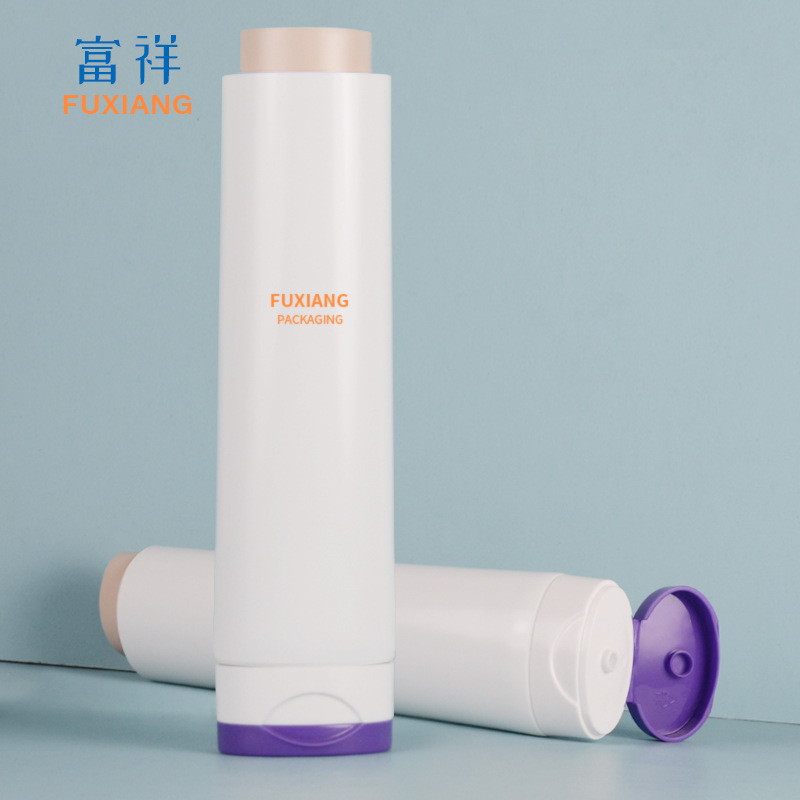 椭圆子母管染发膏包装管中管50ml+50ml翻盖洗面奶双腔化妆品软管