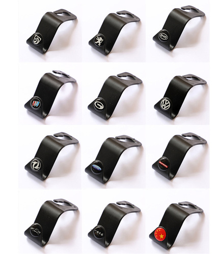 Car Hook, Car Seat Back Multi-functional Creative Hidden Hook, Interior Accessory with Car Logo