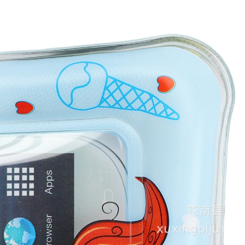New cartoon airbag mobile phone waterproof bag inflatable floating mobile phone bag touch screen to answer the phone big screen splashing water