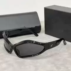 Y2K Oval Two-Tone Sunglasses for Women Men, Hip-Hop Statement Shades, Trendy Retro Sunglasses