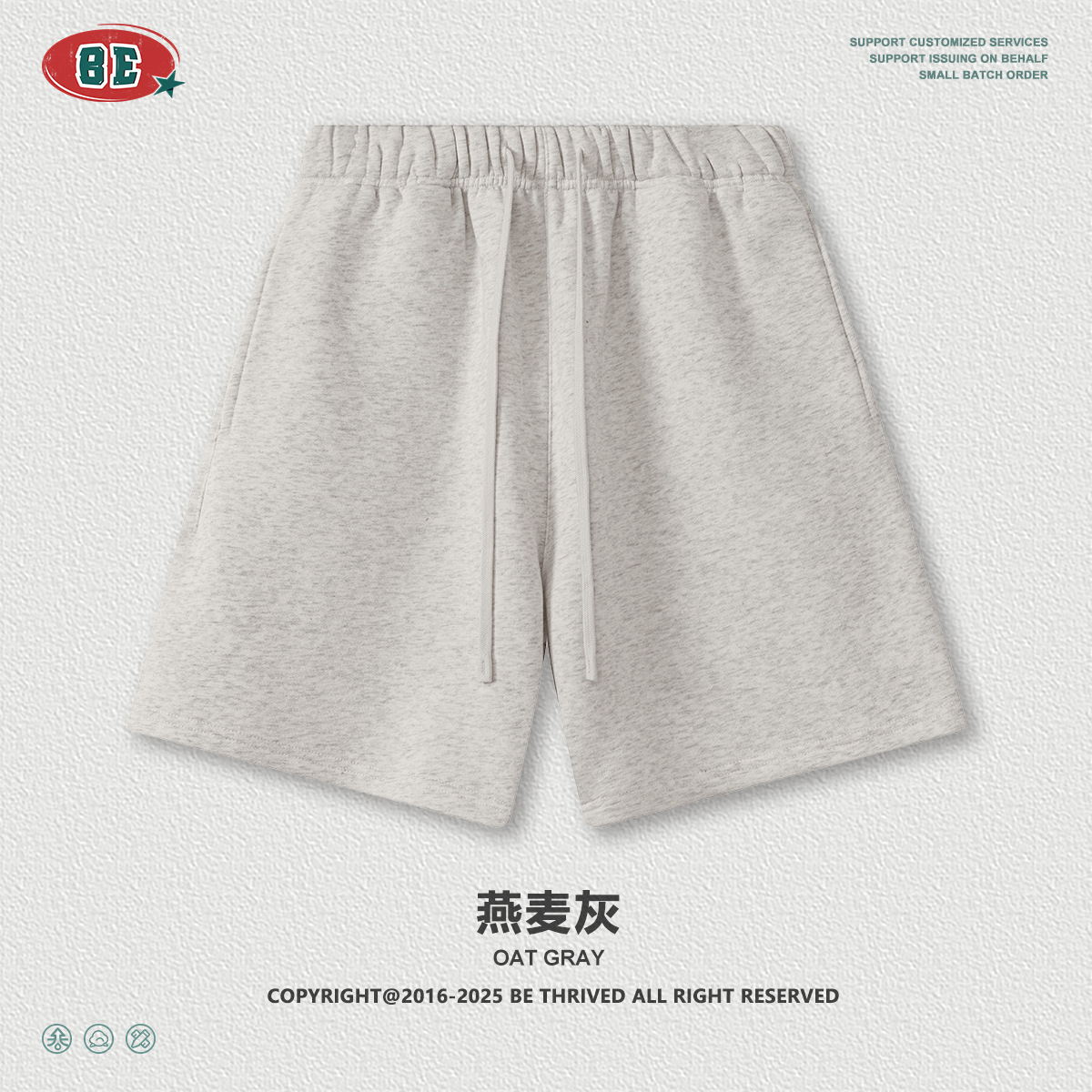 Be Hombres| Otoño y invierno estilo americano marca de moda básica suelta sombrero y camiseta casual de lana recta pantalones cortos set hombre