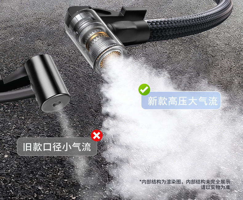 Car-mounted air pump and emergency power supply all-in-one device with power bank, portable tire inflator, and battery jump starter