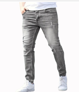 Men's Slim Fit Ripped Jeans Cross Border European American Style NK393_mkmklike.com