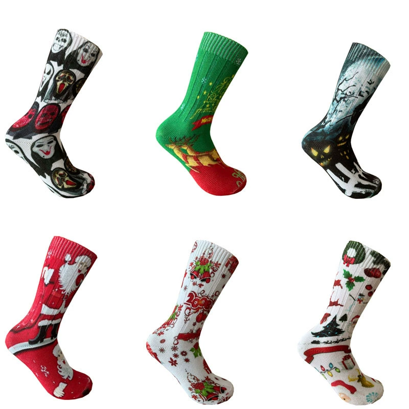 Взрывы рождественские носки мужские и женские носки-трубки Праздничные Носки Amazon трансграничные новые носки оптом хлопчатобумажные носки с принтом