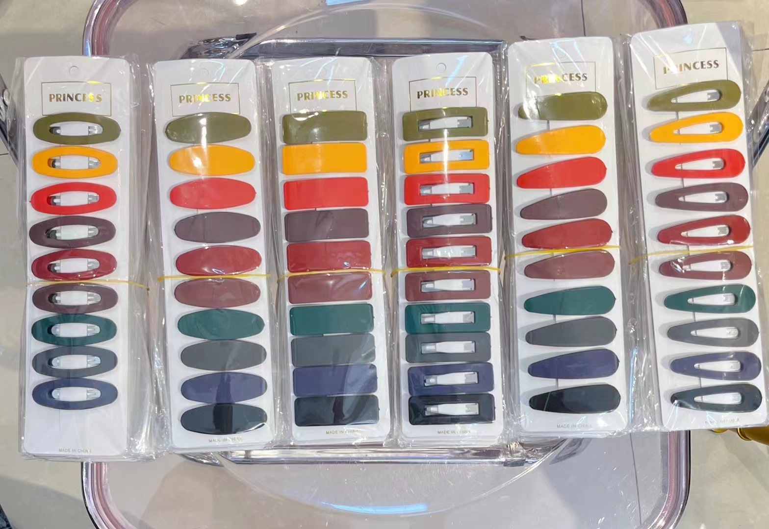 Set de 10 Horquillas BB Coreanas Simples, para Flequillo, de Colores