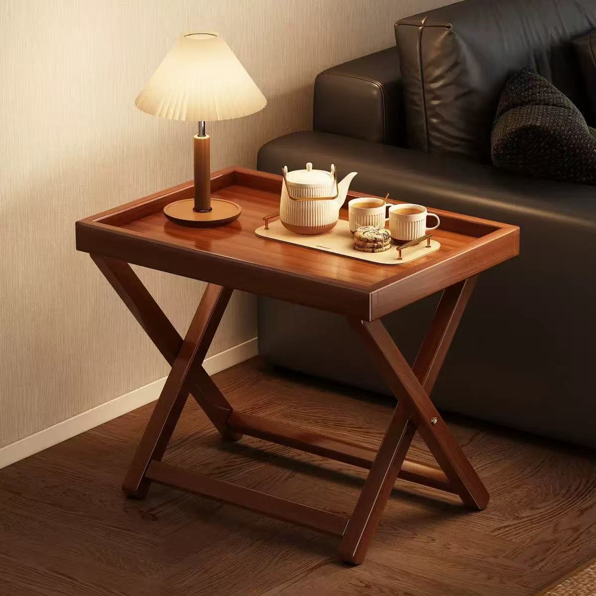 Foldable Coffee Table Sofa Simple Balcony Small Table Home Table Living Room Storage Rack Creative Side Table Corner Table