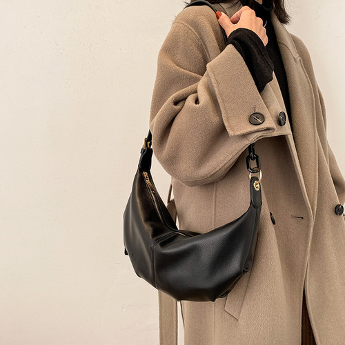 Premium Quality Soft Leather Women's Bag 2024 New Trendy and Versatile Crossbody Bag Unique Design Single Shoulder Dumpling Bag