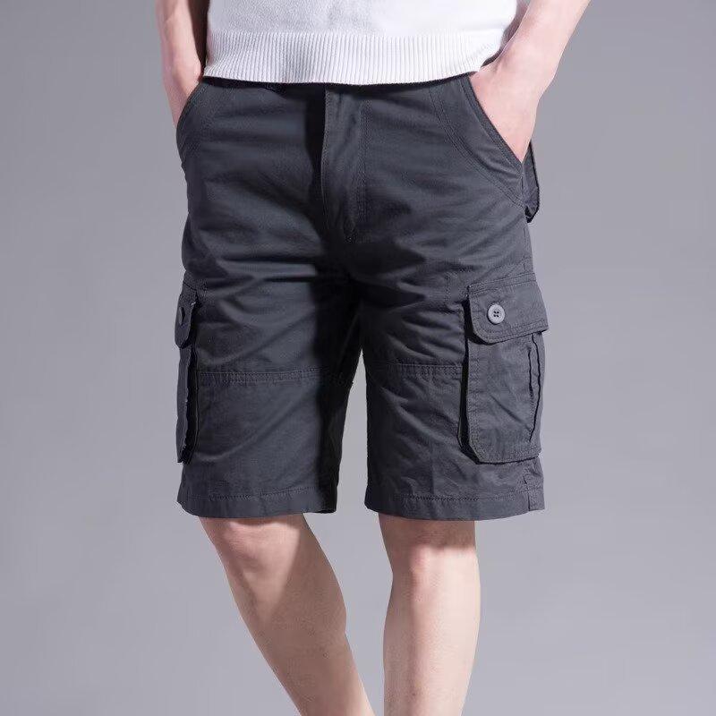 Cross-Border Youth Multi-Pocket Cargo Shorts Men's 2025 Summer New Loose Trendy Brand Five-Point Casual Shorts