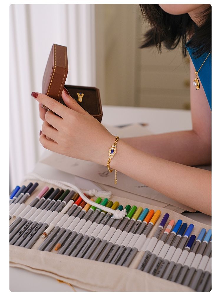 Retro Rhombus Copper Plating Zircon Bracelets 1 Piece