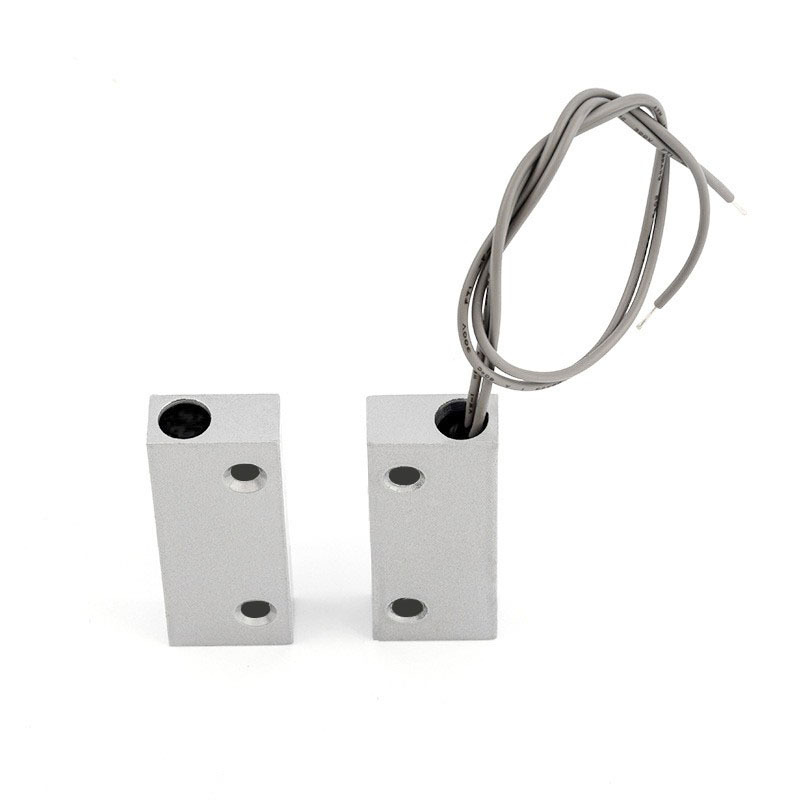 Detector Magnético de Alarma Cableado para Puertas Enrollables, Puertas de Hierro y Ventanas