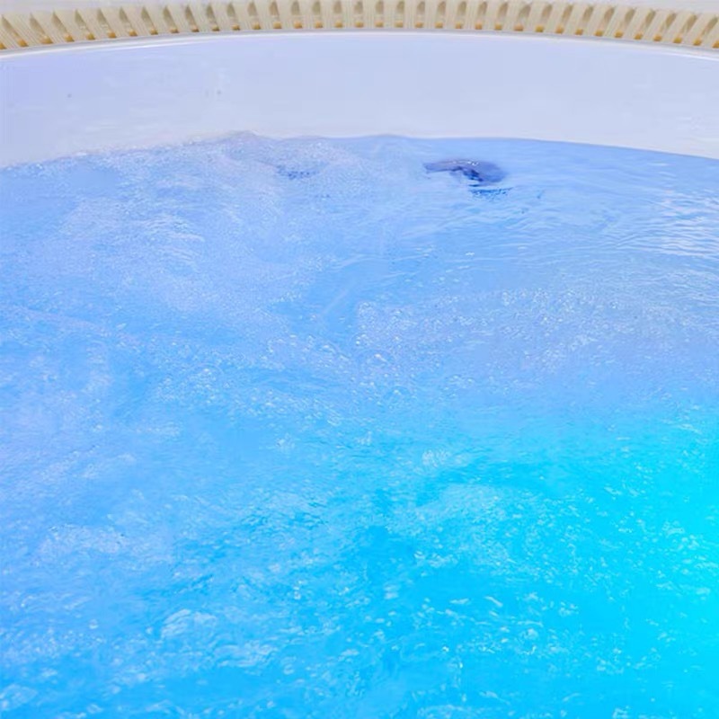 Piscina redonda de acrílico al aire libre Baño de aguas termales 190cm bañera de hidromasaje independiente masaje piscina de surf