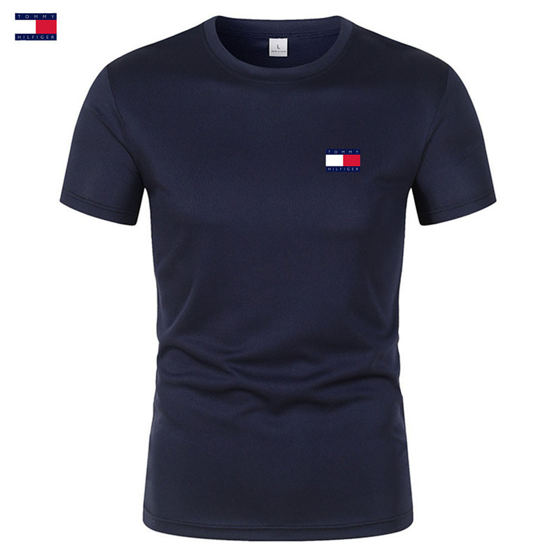 クロスボーダー夏メンズ半袖Tシャツメッシュ通気性カジュアルスポーツトップラウンドネックプリント半袖シャツ在庫あり|undefined